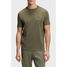 Boss Streç Pamuklu Regular Fit Bisiklet Yaka T Shirt Erkek T Shirt 50506373 257