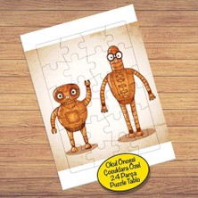 Asilmeydan Şaşkın Robotlar 24 Parça Çocuklara Özel Yapboz Tablo-1284-3561