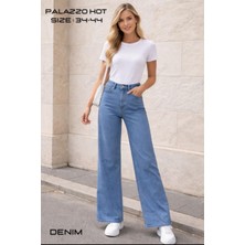 DAME 👖örme Kumaş Palazzo Kadın Pantolon