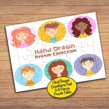 Asilmeydan Kız ve Erkek Aradaşlar 24 Parça Çocuklara Özel Yapboz Tablo-543