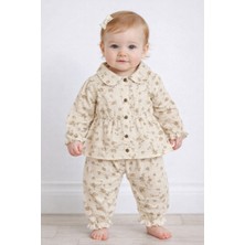 Baby Hola Çiçek Desenli Müslin Kız Bebek Bayramlık Takım İkili Set 2013