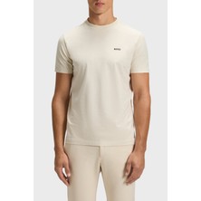 Boss Streç Pamuklu Regular Fit Bisiklet Yaka T Shirt Erkek T Shirt 50506373 275