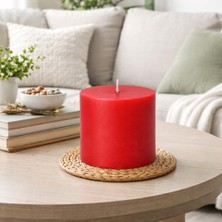 Artepieza 5*5 Silindir Kırmızı Mum - 5*5 Kırmızı Silindir Dekoratif Mum