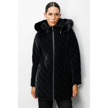 Ekol Dikiş Detaylı Kapüşonlu Şişme Mont  6617