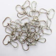 Orhan Çanta 2 cm Telli Kanca Nikel (Gümüş) - Metal Çanta ve Cüzdan Askı Klipsi - 5 Adet