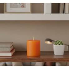 Artepieza 5*5 Silindir Turuncu Mum - 5*5 Turuncu Silindir Dekoratif Mum
