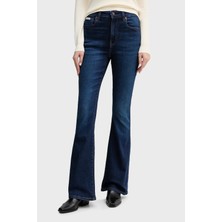 Calvin Klein Pamuklu Flare Fit Yüksek Bel Bol Paça Jeans LV047D755GR7C Bayan Kot Pantolon LV047D755G R7C