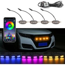 Otohousse Rgb App Telefon Kontrollü Suv Off-Road Ön Izgara Panjur LED Aydınlatma 12V 4'lü Set