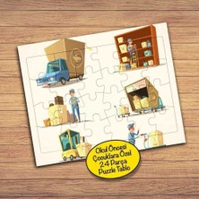 Asilmeydan Taşımacılık Mesleği 24 Parça Çocuklara Özel Yapboz Tablo-1284-8078