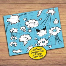 Asilmeydan Komik Bulut Balonları 24 Parça Çocuklara Özel Yapboz Tablo-841