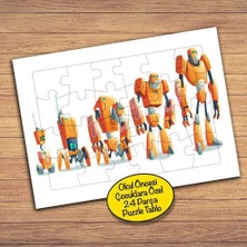 Asilmeydan Teknolojik Robotlar 24 Parça Çocuklara Özel Yapboz Tablo-2884