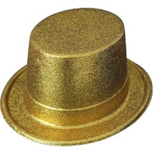 Ett Altın Renk Uzun Plastik Simli Parti Şapkası Dinç Store - 004982