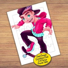 Asilmeydan Kaykay Süren Genç 24 Parça Çocuklara Özel Yapboz Tablo-553