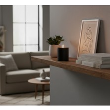 Artepieza 5*5 Silindir Siyah Mum - 5*5 Siyah Silindir Dekoratif Mum