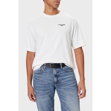 Calvin Klein Pamuklu Regular Fit Sırt Baskılı Bisiklet Yaka T Shirt LV04RD825GYAA Erkek T Shirt LV04RD825G Yaa
