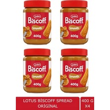 Lotus Biscoff Creamy Sürülebilir Krem 400 G X4 – Karamelize Bisküvi Lezzetli Set