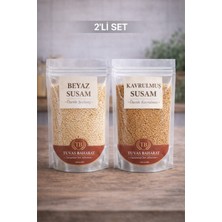 Tuvas Baharat Beyaz Susam - Kavrulmuş Susam 2'li Set (100GRX2) Doğal, Geleneksel Lezzet (Taze Ürün)