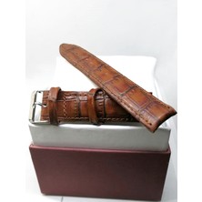 Fado&her Saate Uyumlu Hakiki  Deri Saat  Kordonu Kahverengi  22  mm  ( 307  )