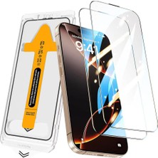 Roketcim iPhone 16 Pro 3D Mobi Hd Temperli Cam Ekran Koruyucu + Kolay Uygulama Aparatı