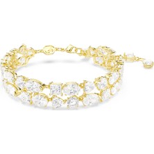 Swarovski 5743827 Mesmera Bracelet, Mixed Cuts, White, Gold-Tone Plated M