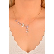 Orotalia Mor Kelebek Kolye