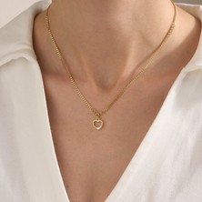Gold Marley 14 Ayar Açık Kalp Figürlü Altın Kolye