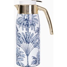 Roomours Summer Palm White 1l Paslanmaz Çelik Çift Katmanlı Termos