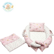 Happy Baby Dikiş Atölyesi 3 Parça Baybnest Taşınabilir Bebek Yatağı Pike Yastık Ana Kucağı