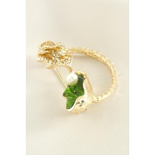 Datatek Çiçek Mineli Taşlı Broş