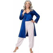 Ottoland Kadın Kışlık Kadın Anne Içlik Pijama Altı Çiçekli %100 Pamuk Içi Miflonlu Lastikli Rahat