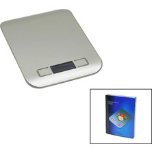 Calperia 3 KAPASİTE=1000-3000-5000GR/1GR 180X140X18MM Dijital Platin Mutfak Terazi - Tartı Pilli= 2pcs Ince (5047)