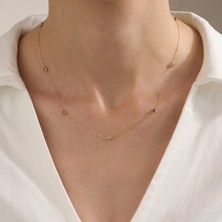 Gold Marley 14 Ayar “minimal Işıltı” Altın Kolye