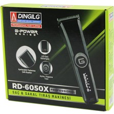 Calperia Saç Sakal Kesme - Traş Makinesi Fiş Şarjlı=led Gösterge Ayarlı BIÇAK=0.1-05MM RD-6050X G-Powerg-Plus (5047)