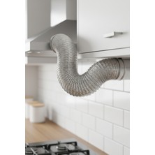 2 Metre Telli Kopmayan Ankastre Davlumbaz ve Aspiratör Borusu | Alüminyum Baca Flexible Boru