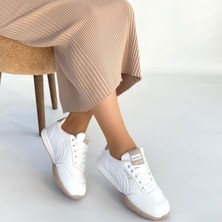 SEPET365 Tawen Beyaz Cilt Bağcıklı Spor Ayakkabı