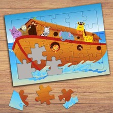Asilmeydan Gemide Sevimli Hayvanlar Çocuklara Özel Puzzle Yapboz Tablo-41458