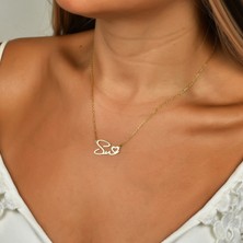 Mavili Gümüş Kalbimdeki Isim Gümüş Kolye