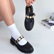 SEPET365 Okira Siyah Cilt Oxford Ayakkabı