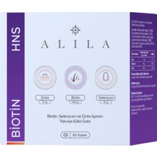 Alila Biotin, Selenyum ve Çinko Içeren Takviye Edici 60 Tablet