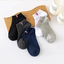 UZN Socks Pamuklu Unisex Patik Çorap – Karışık Renk Günlük Çorap (5’li Set)