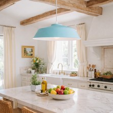 Homing Country Mavi Beyaz Iskandinav Tarz Metal Sarkıt 242402