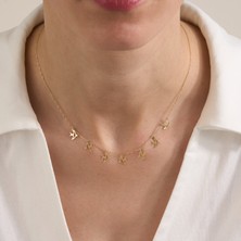 Gold Marley 14 Ayar “gökyüzü Kırlangıcı” Zincir Altın Kolye