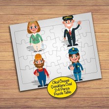 Asilmeydan Farklı Meslekler 24 Parça Çocuklara Özel Yapboz Tablo-2147741035