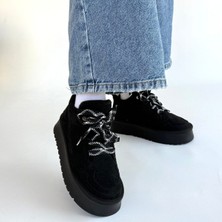 SEPET365 Muden Siyah Süet Bağcıklı Bot