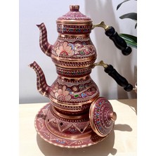 Yıldız Bakır El Işçiliği Bakır Çaydanlık ve Osamanlı Ocağı Takımı