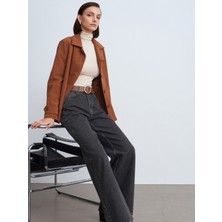 Dilvin 72119 %100 Pamuk Geniş Paça Jean-Koyu Kahve