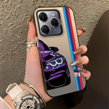 Hontinga Tecno Spark 20 Pro 5g 4g Spark 20C Uyumlu Kılıfı Silikon Kenar Sert Arka Düşüme Önleyici Basitlik Anti Düşme Kamera Korumali Telefon Kılıfı K1-0588 Bmw Desen