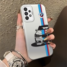 Hontinga Samsung Galaxy A72 A73 5g 4g Uyumlu Kılıfı Silikon Kenar Sert Arka Düşüme Önleyici Basitlik Anti Düşme Kamera Korumali Telefon Kılıfı K1-0588 Bmw Desen