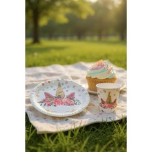 Cadde Süs Unicorn Tabak Bardak 8'li Set