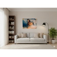 At Figürlü Kanvas Tablo | 46X60 cm | Doğa Temalı Duvar Süsü